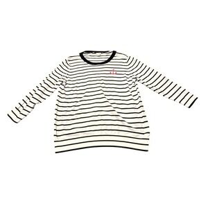 J Crew Striped Anchor‎ Sweater Knit Top Long Sleeve Women's XXL